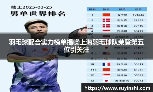 羽毛球配合实力榜单揭晓上海羽毛球队荣登第五位引关注